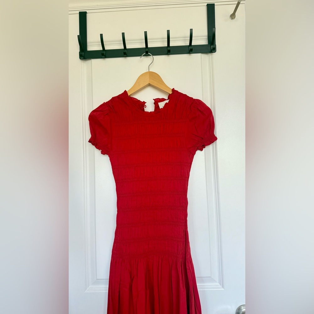Reformation Kiria Dress in Lipstick Red. Brand new without tags, never worn. - Picture 15 of 16